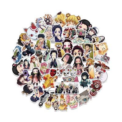 50 Japanese Style Demon Slayer: Blade of The Demon Slayer Graffiti Stickers Suitcase Waterproof Decorative Stickers Cartoon Japanese Comic Stickers