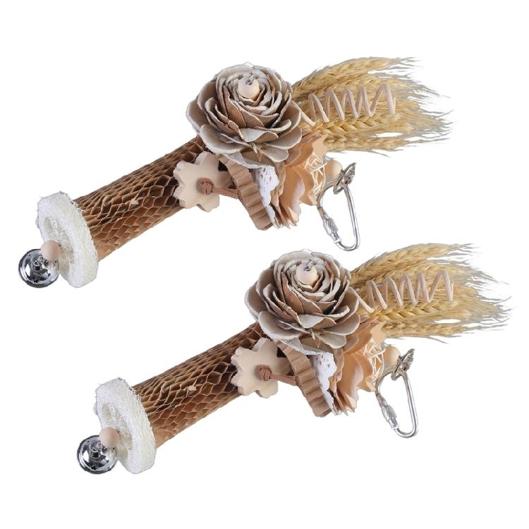 

Parrots Enrichment Toy Flower Chew for Cage Biting Safe Interactive Bouquet Toy for Chewing Cage Toy Chewing Training 1