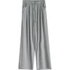 2025 Petite Women's Wide-Leg Gray Sweatpants - Drawstring Casual Pants for Autumn/Winter (XS)