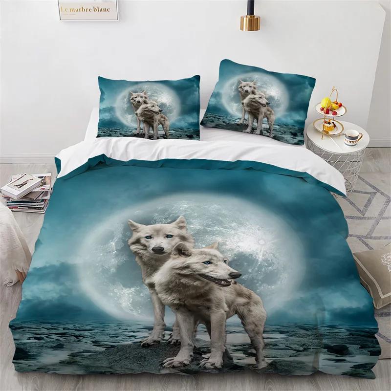 3D Wolf Duvet Cover Set Animal Printed Single Twin Full Queen King Bedding Sets Euro Bedclothes Pillowcases For Children Kid