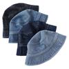 Denim Eimerhut, gewaschener und distressed Denim Hut, Outdoor Sonnenschutz Basin Hat für Männer und Frauen