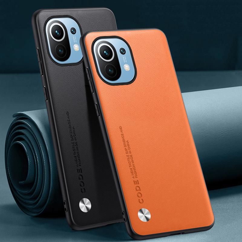 Luxury PU Leather Case For Xiaomi Mi 11 Mi11 Back Cover Silicone Shockproof Full Protection Phone Case For Xiaomi 11 5G Xiaomi11
