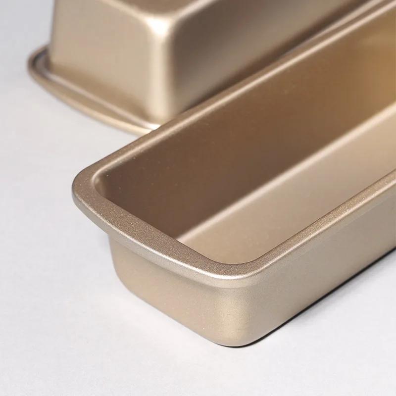 Premium Non Stick Rectangular Toast Tin Bread Baking Pan Heavy Steel Gold Cake Mold for Commercial Home Kitchen