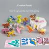 Educational 3D Puzzle Blocks 25Pcs Dinosaurs Animals Airplanes Insects Jigsaw Toys for Kids Home Playtime