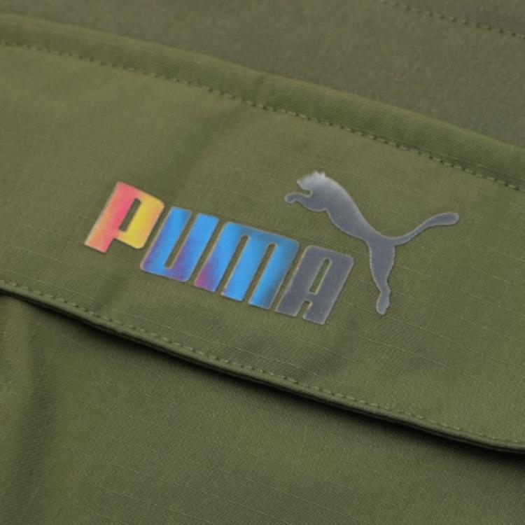 Puma Solid Color Logo Pocket Loose Casual Straight Leg Overalls Women Overalls Deep-Teal-Green 671967-32
