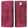 For iPhone 16e/17e Mandala Embossed PU Leather Flip Wallet Case Magnetic Closure Cover