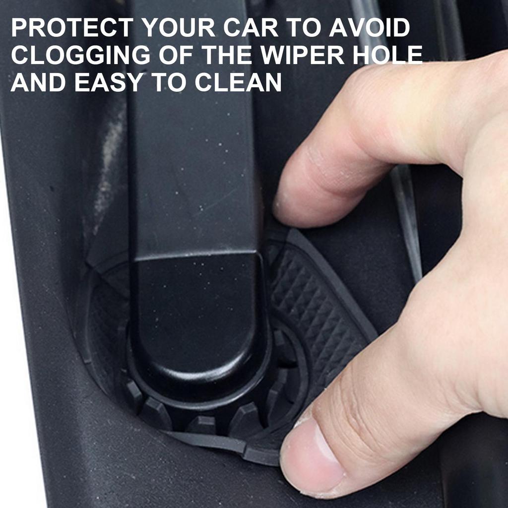 1 Pair PVC Car Windshield Wiper Arm Hole Protector Multi-Functional Automotive Exterior Replacement Part for Sedan