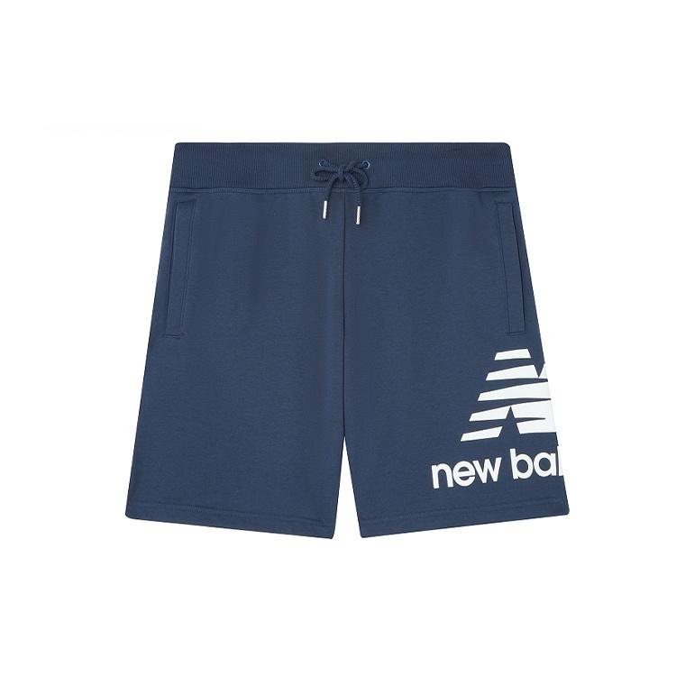 New Balance Logo Print Athletic Shorts Asia Sizing  Blue White  Men s AMS01512-NGO M