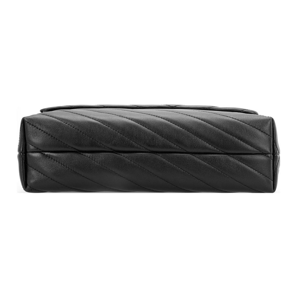 Tory Burch Kira Acolchada Cuero Cadena Correa de Hombro Bolso Cruzado de Cuero Grande Bolsos para Mujer Negro 90446-001