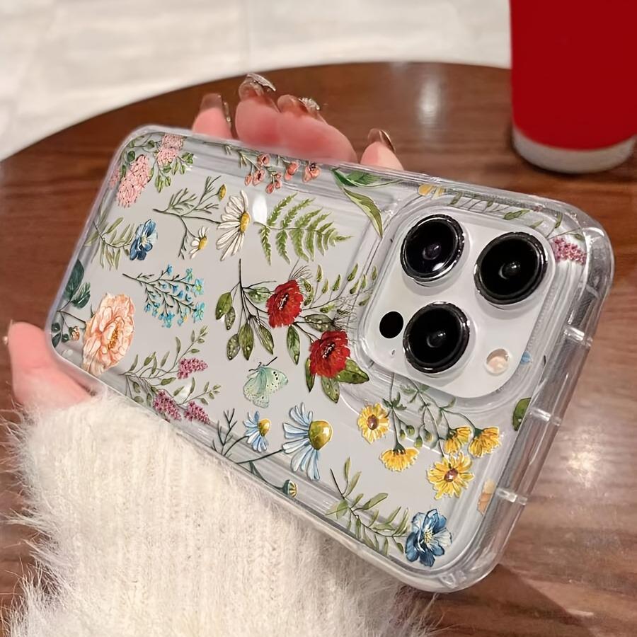 Floral Pattern Printed Phone Case, Suitable for iPhone 17, 16, 15, Plus, Pro, Max Series Phones - Suitable for Use As a Gift