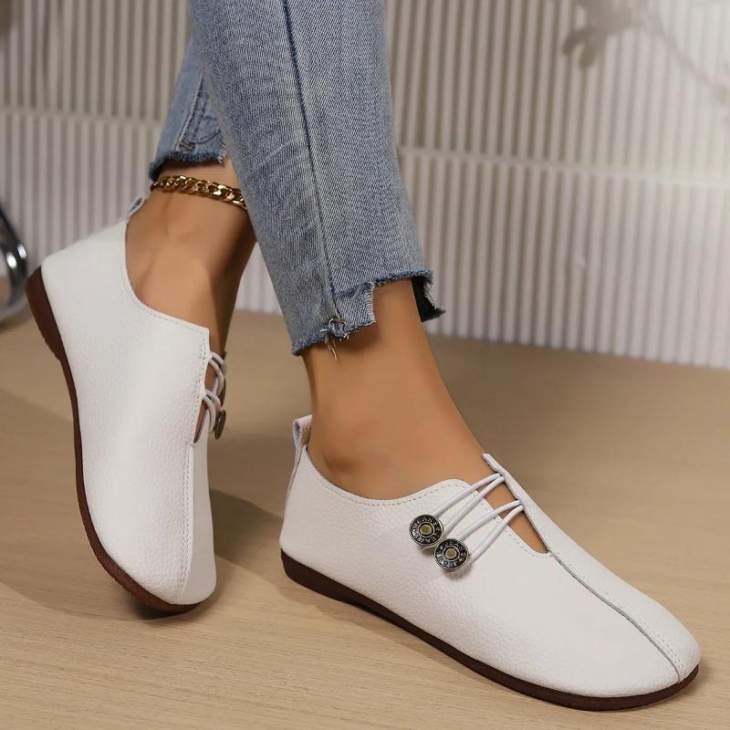 Women Shoes Brand Designer Shoes Woman Square Toe Japanned Leather Flats Vintage Narrow Band Loafers Luxury Shoes for Women
