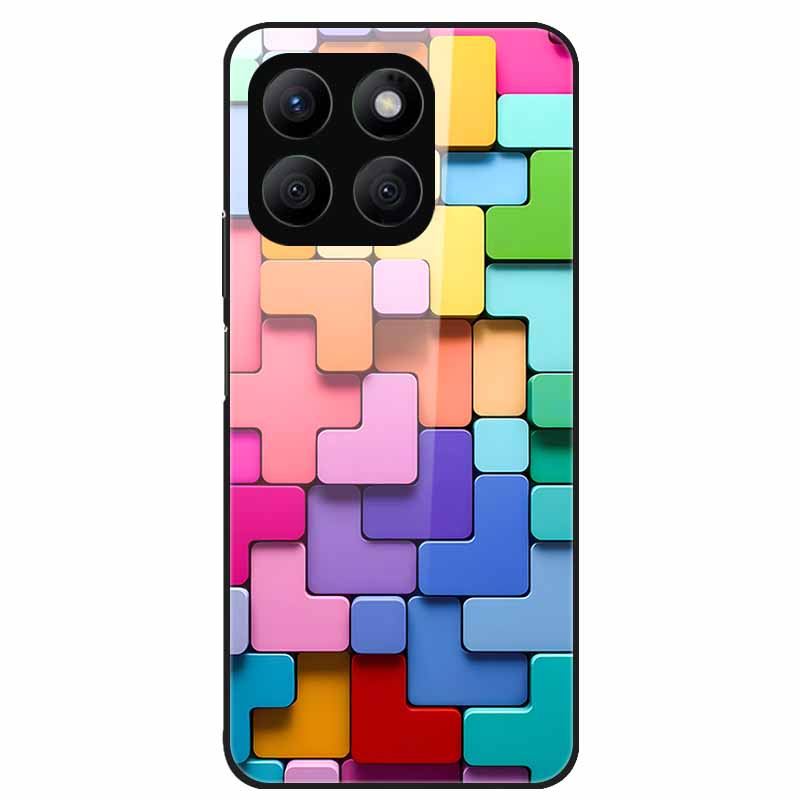 For Honor X8C Case Tempered Glass Hard PC Back Shell for Honor X8C 4G Phone Cases Bumper Covers for HonorX8C X 8C Fashion Shells