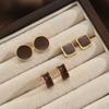 6 Pcs Vintage Brown Resin Earring Set For Women Fashion Simple Maillard C-shaped Irregular Earring Daily Party Jewelry Gift 2026