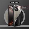 Metallic Texture Line Pattern Tempered Glass Phone Case For iPhone 11 12 13 14 15 16 17 Pro Max 17 Air 7 8 Plus XR XS X Cover