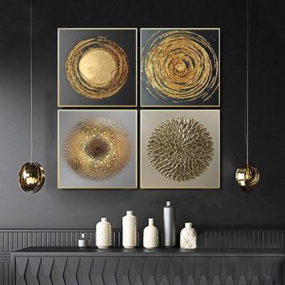 Abstrakte Gold-Luxus-Poster, Leinwand-Kunst, Malerei, Heimdekoration, Wandkunst, Retro-Druck, Vintage, minimalistisches Bild für Wohnzimmer
