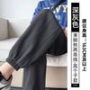 Grey Sweatpants Women's Spring and Autumn New Harlan Pants Casual Small Nine-point Tied Feet Thin Sweatpants