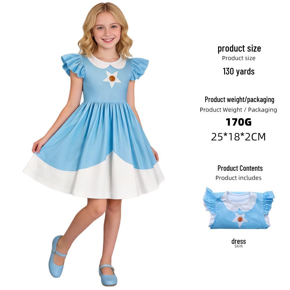 Princess Rosalina Cosplay Dress for Girls - Mario Costume for Halloween & Festivals 150 cm