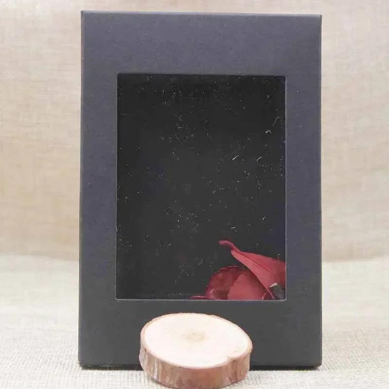New Cowhide Paper Box Cake Packag Transparent Window Gift Box Biscuit Packag Perfect For Weddings Sending Friends Home Supplies