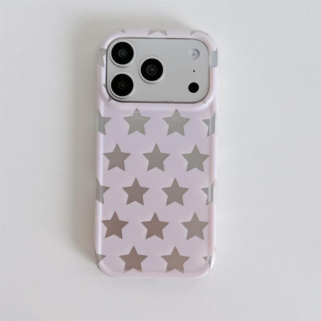 Dopamine Matte Star Anti-Fall Phone Case for iPhone 15/16/17 ProMax