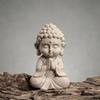 Resin Stone Look Buddha Statue for Outdoor Garden Decoration Meditation Pose Lawn Pot Ornament