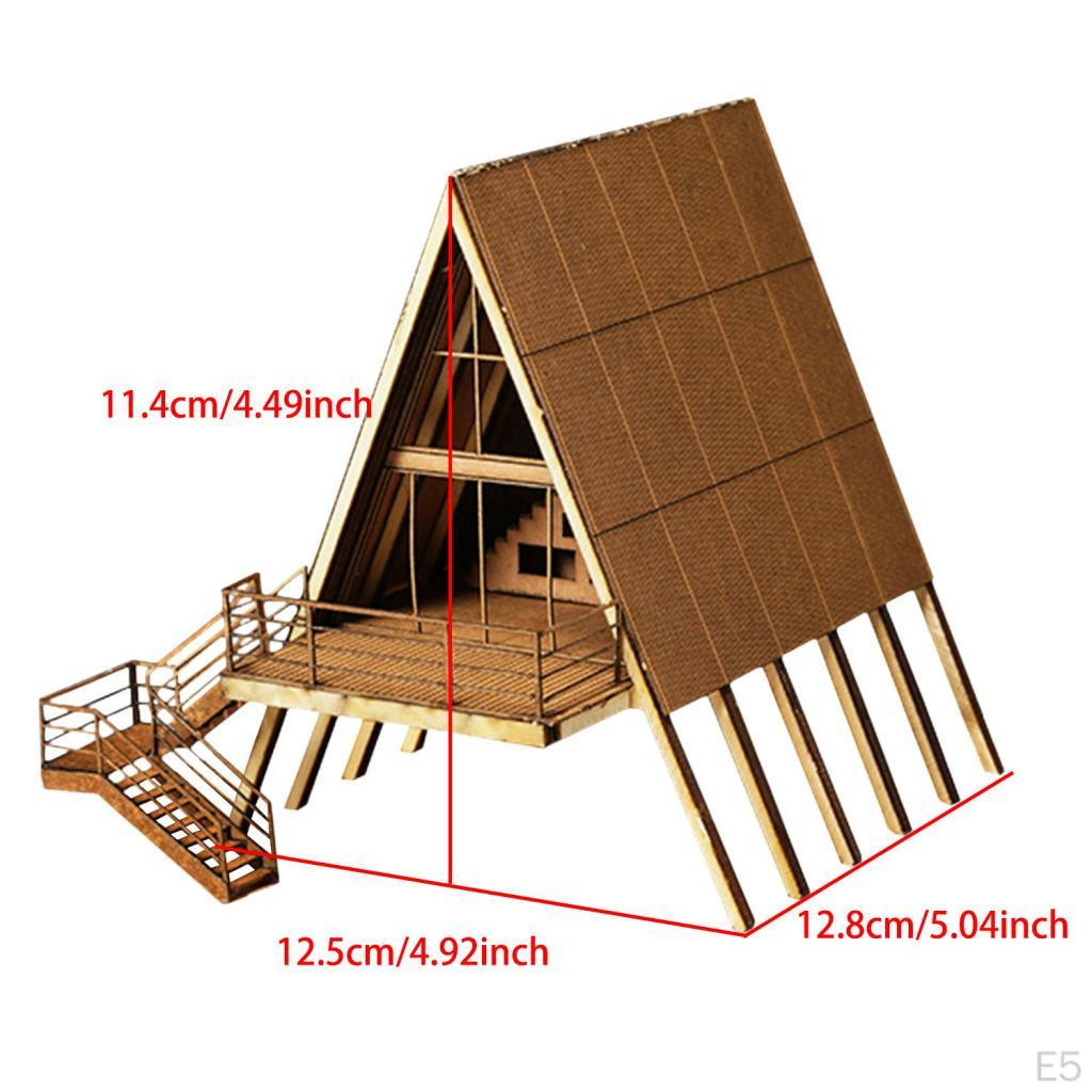 Holzmodellbausatz Haus 1/72 Lernspielzeug DIY Malen Basteln 3D Puzzle