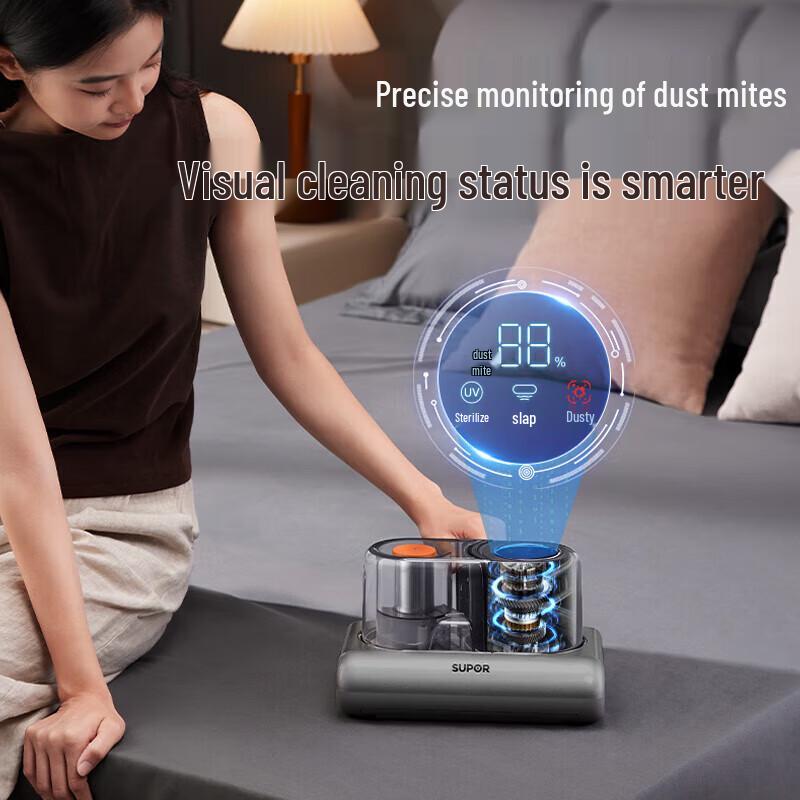 SUPOR Handheld Dust Mite Vacuum with UV Sterilization & Hot Air CN plug (adapter included)