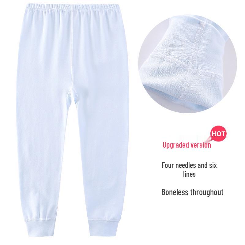 Kids' Pure Cotton Autumn Sleep Pants: Soft, Cozy Leggings for Boys and Girls