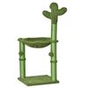 Cactus Cat Tree Tower for Indoor Cats Sisal Scratching Post with Hammock Bed Dangling Ball 40 x 40 x 96 cm