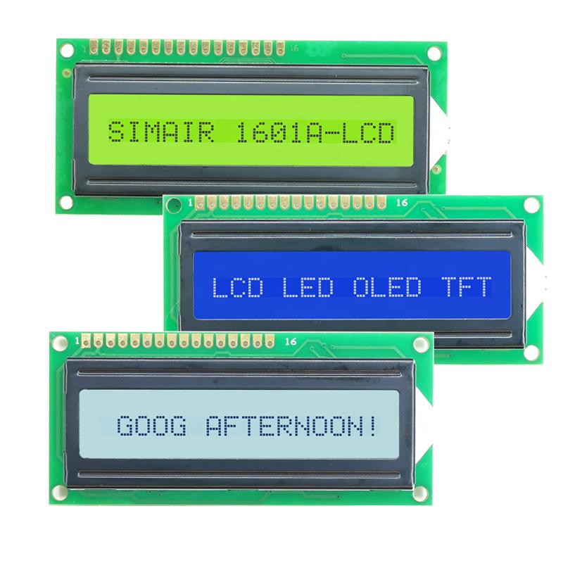 Cheap SPLC780D 80x36MM 16*1 16x1 Yellow Green Character 1601 LCD Display Module with LED Backlight