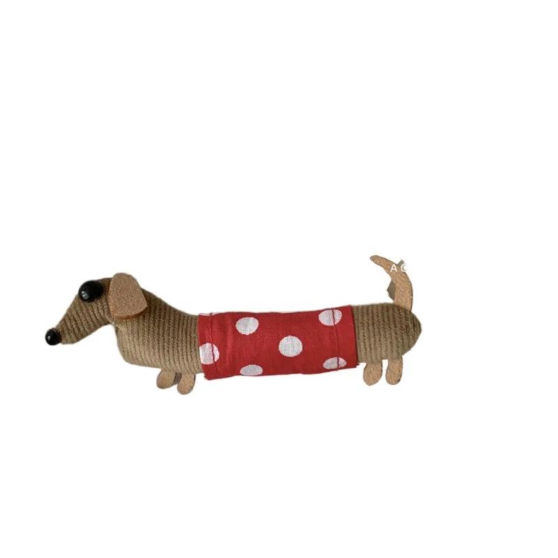 Cute Korean Sausage Dog Hair Clip Side Bangs Duckbill Clip Hair Loop Hair Rope Hanging Rope Grabbing Clip Headband Accessory New
