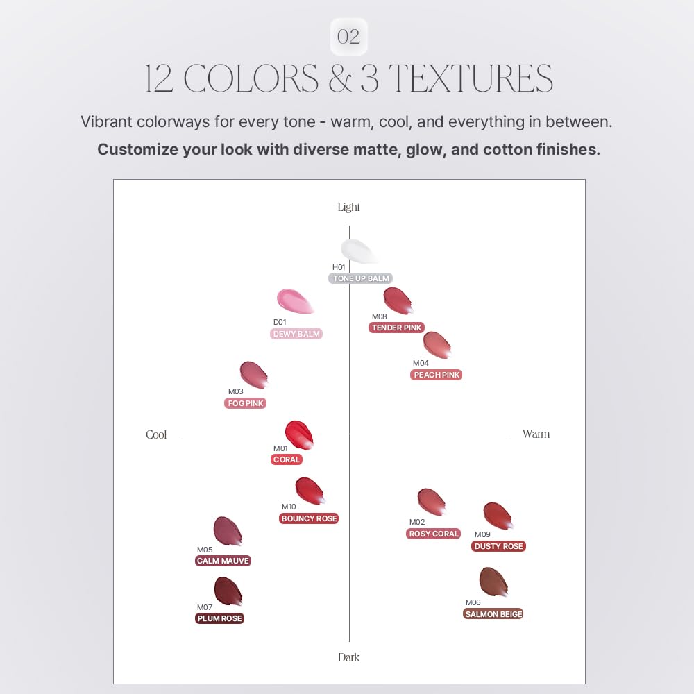 Heart Percent Dote On Mood Custom Lip Cheek Fog Pot Lip Color M03 Fog Pink & Single, Multi-Use & Blush,