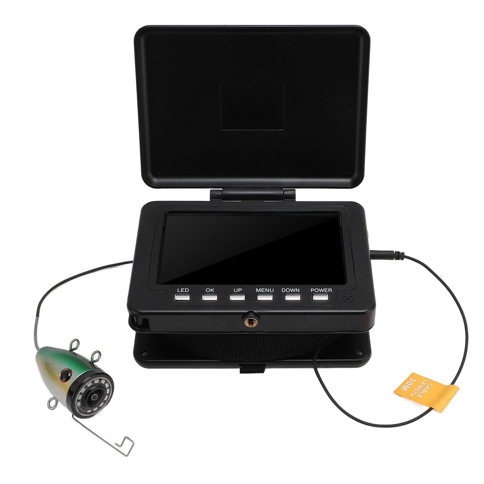 

Подводная камера для рыбалки 5-дюймовая ЖК-камера AHD с функцией записи Портативный видеоискатель для рыб с инфракрасным датчиком US Plug