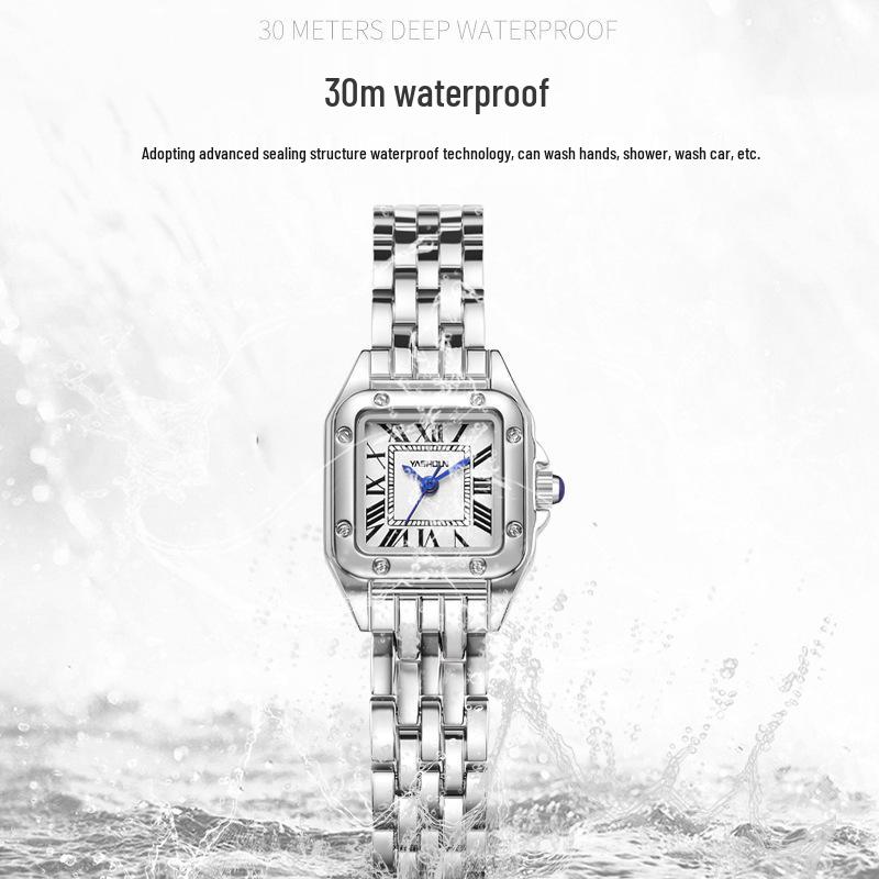 2023 Elegant Retro Roman Women's Waterproof Quartz Square Watch