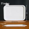 Hanyou 17-inch Rectangular Melamine Serving Trays (Pack of 5)