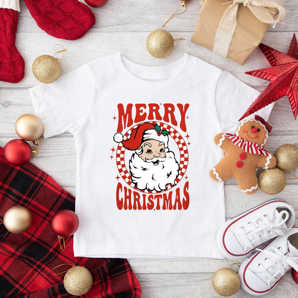Just A Girl Who Loves Christmas Printed Kids Shirts Child Christmas Party T-shirt Top Xmas Vibes Outfit Child Short Sleeve Tee