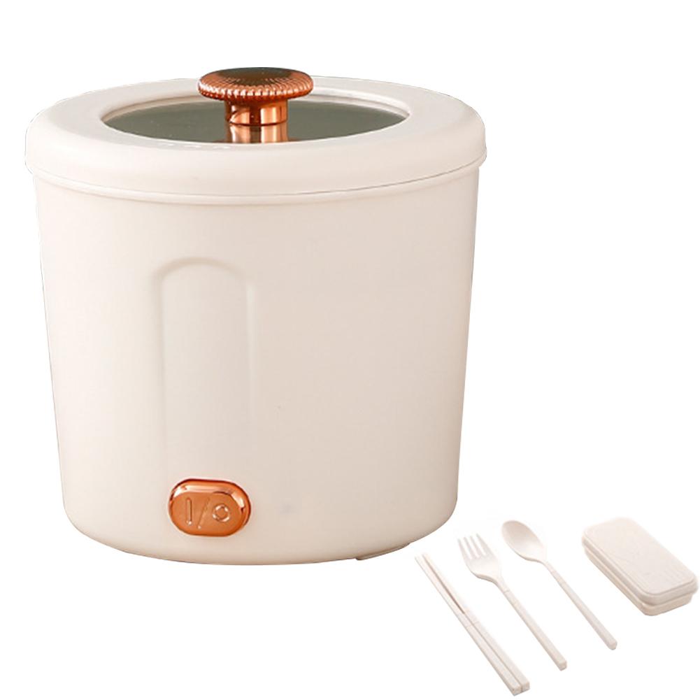 Hot Pot Electric Portable Ramen Cooker With Anti Dry Burning Function Detachable Power Cord Button Control Portable Electric Pot