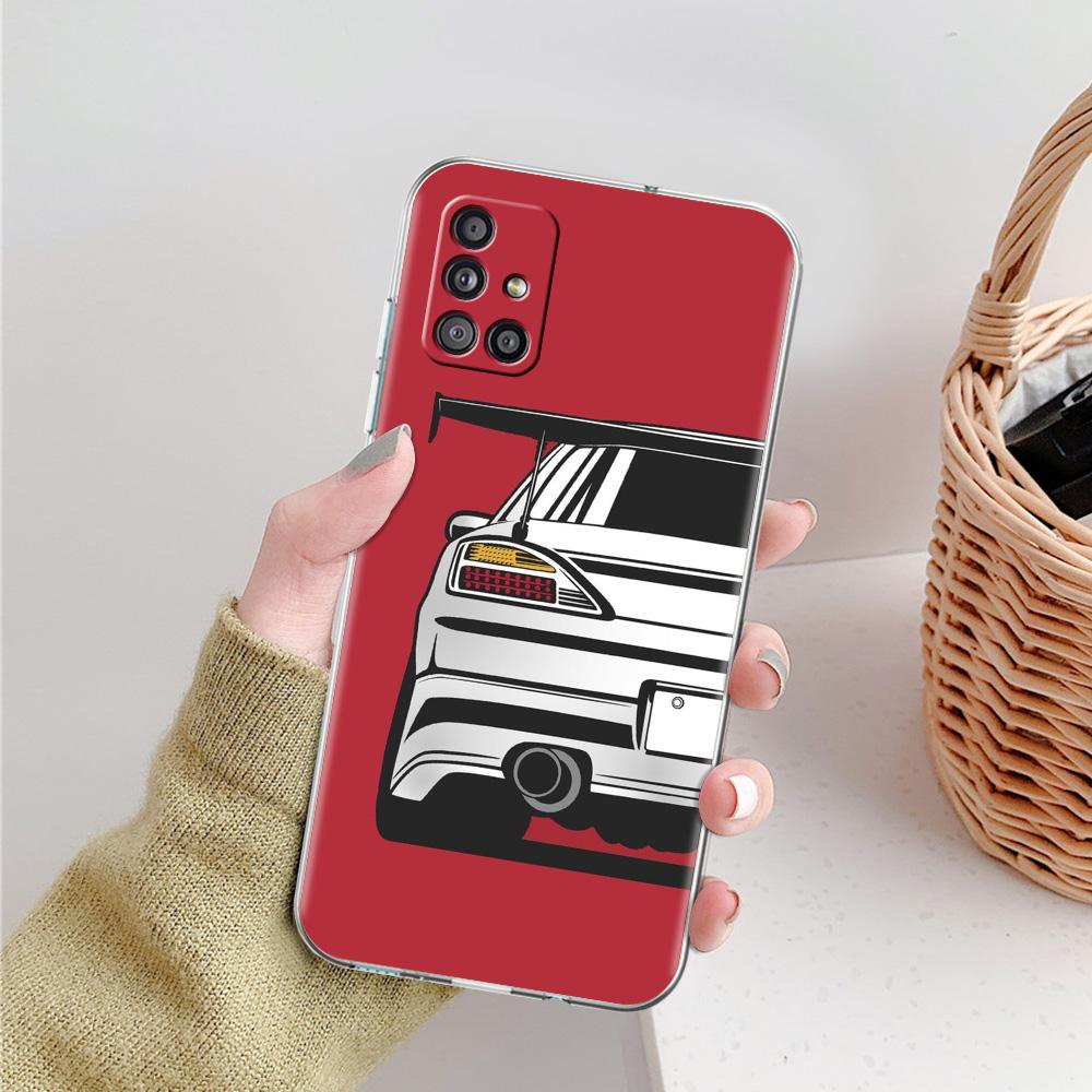 Case For Samsung A15 A13 A35 A55 A51 A71 A41 A31 A21S A05 A17 A23 A25 A33 A53 A73 5G A07 4G Cover Japan JDM Sports Cars Comic