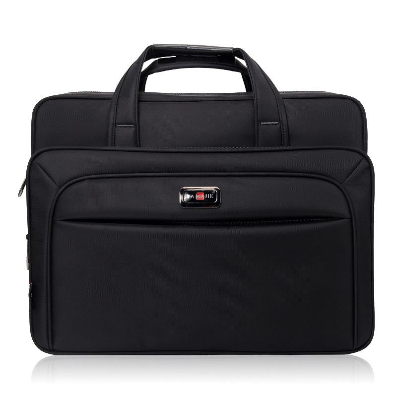 Men's Oxford Cloth Business Laptop Bag - 15" Crossbody Briefcase with Multi-Layer Design