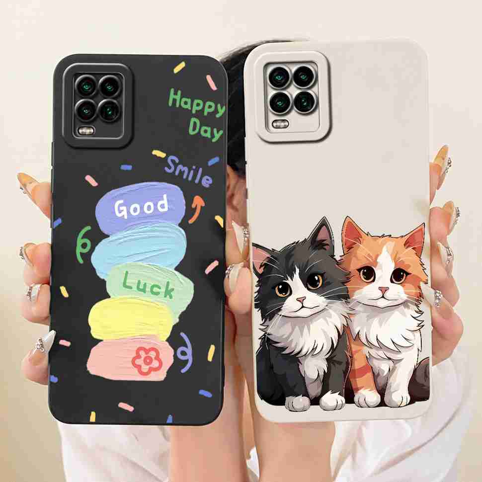 For Xiaomi Mi 10 Lite 5G Case Soft Silicone Retro Print Back Cover For Xiaomi Mi 10Lite M2002J9G M2002J9S Phone Cases