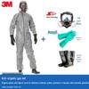 HANDUNYOU Kemisk skyddsdräkt med helmask