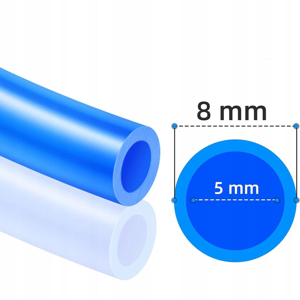 Blaues 10M PU AIR Pneumatik-KIT AD 8mm x 5mm ID mit 16 Anschlussstücken