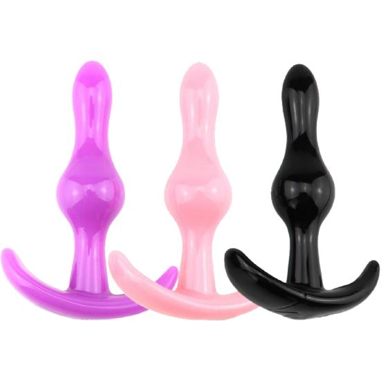 Anal Massager Kreativer komfortabler transparenter Perlen-Buttplug für Erwachsene