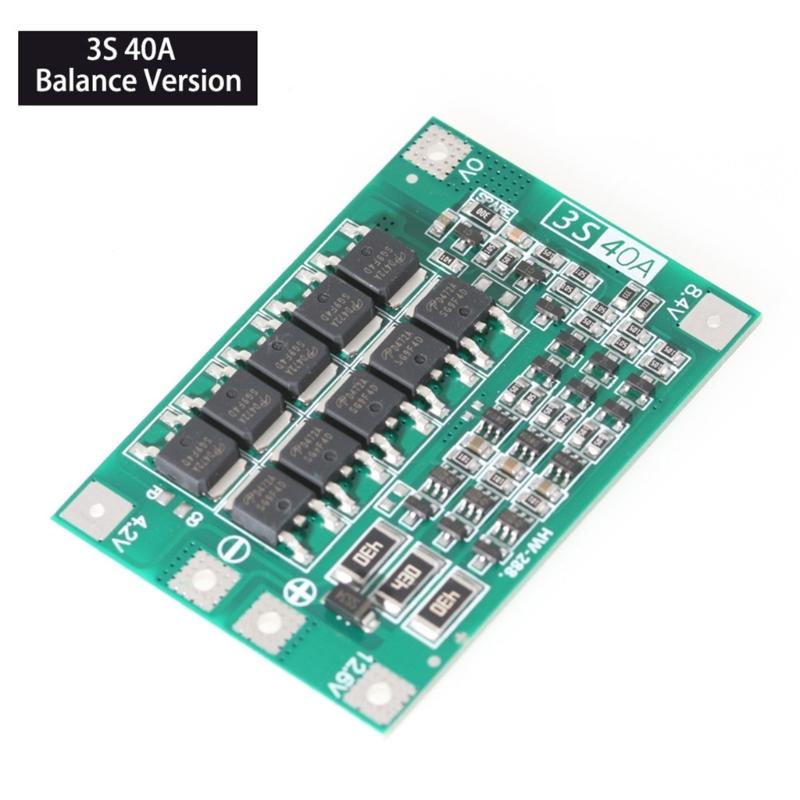 3S 40A Cell Protections Board 12.6V Battery Protective Module for 18650 Batteries with Intelligent Safe Feature