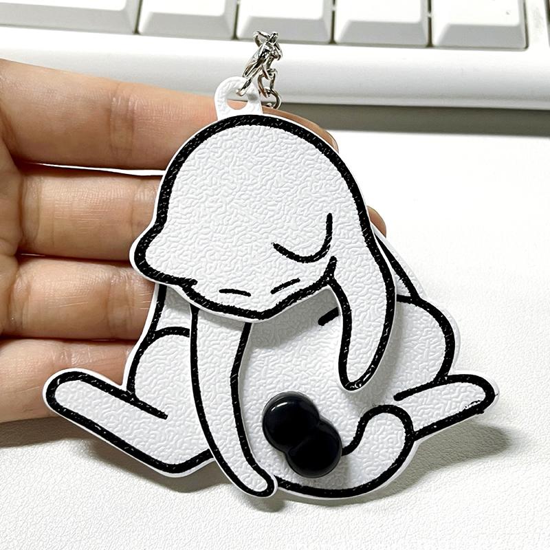 Explosive creative mischief cat rotatable keychain backpack pendant figurine gift toy