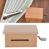 15 Note HandCranked Wooden Music Box with 7Pcs Blank Paper Tape and Hole Puncher DIY Music Box Parts