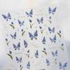 Gradient White Pink Butterfly Flower Shiny Stars Chic Spring Petal 5D Soft Adhesive Nail Art Stickers Decorations Manicure Decal