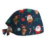 Surgical Cap with Adjustable Printed Christmas Theme Hat, Sweat Wicking Strip, Dust-proof Cloth Bag Head Cap, Doctor's Oral Cap, Nurse's Cap