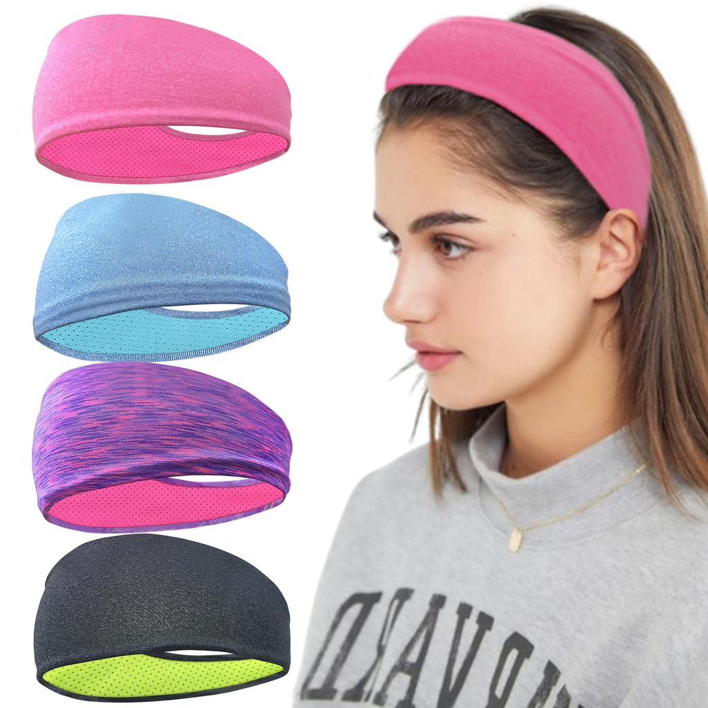 Sweatband for Men Women Elastic Sport Hairbands Head Band Yoga Headbands Headwear Headwrap Sport Workout Hair Accessories