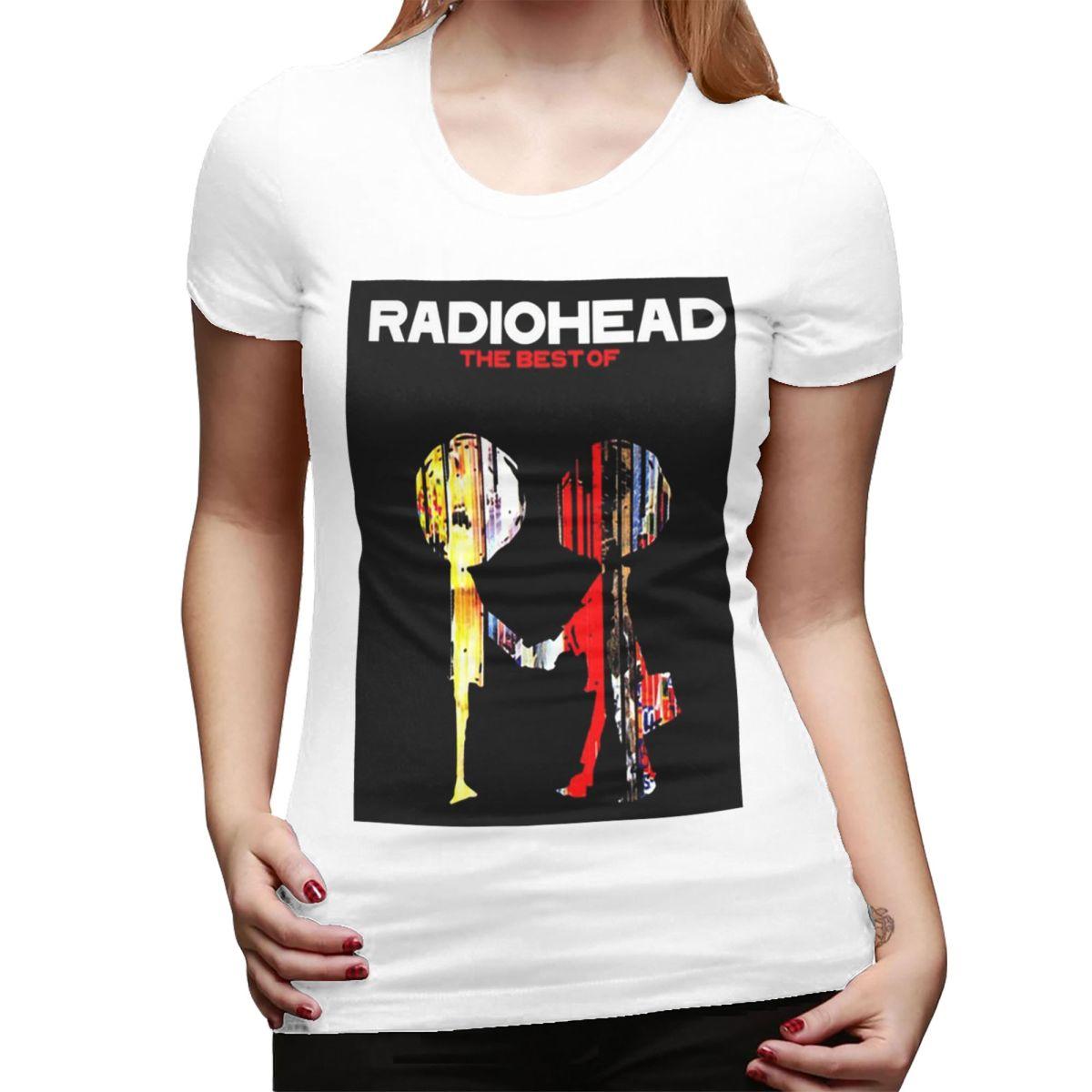 

Radiohead Band Music TShirt for Women Crew Neck Streetwear T Shirts Womens Short Sleeve Summer Clothes Tops S