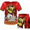Personalized American Sports Two-piece Set California 1987 Printed Short-sleeved T-shirt + Casual Shorts Men's Trendy Suit